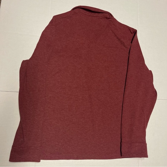 UNTUCKit Men's Matthieu Long Sleeve Polo Shirt Berry Size 2XL casual office - Picture 8 of 10